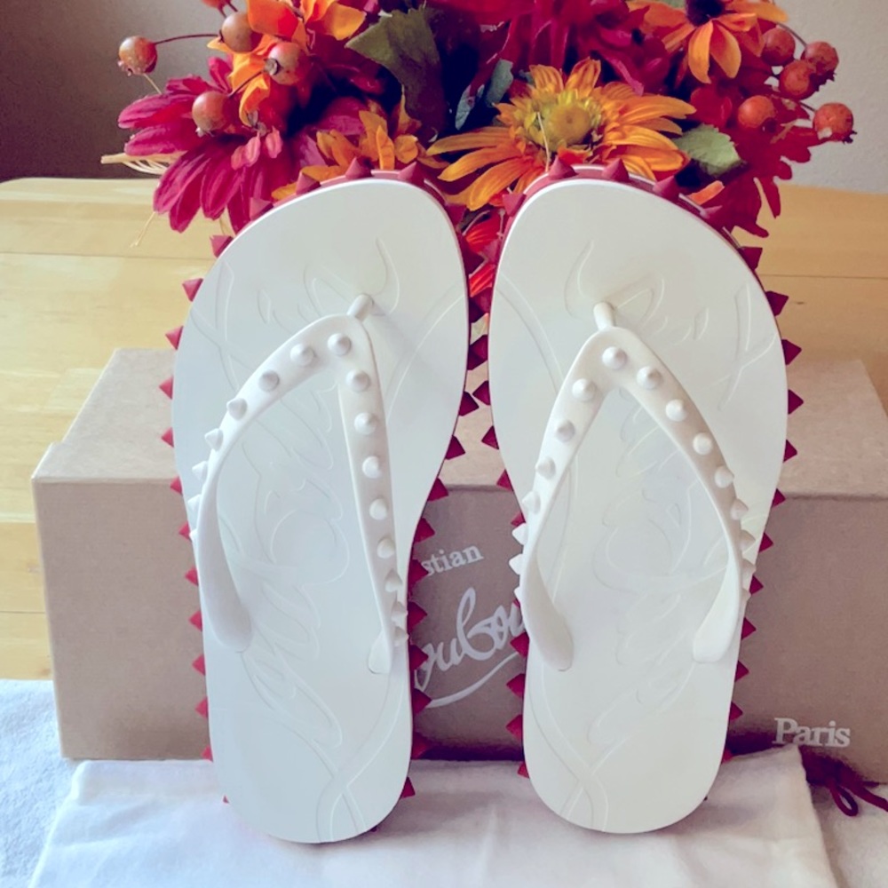 ❤️🔥❤️ CHRISTIAN LOUBOUTIN LOUBI FLIP FLIP DONNA SANDALS ❤️🔥❤️